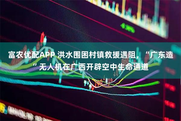 富农优配APP 洪水围困村镇救援遇阻,“广东造”无人机在广西开辟空中生命通道